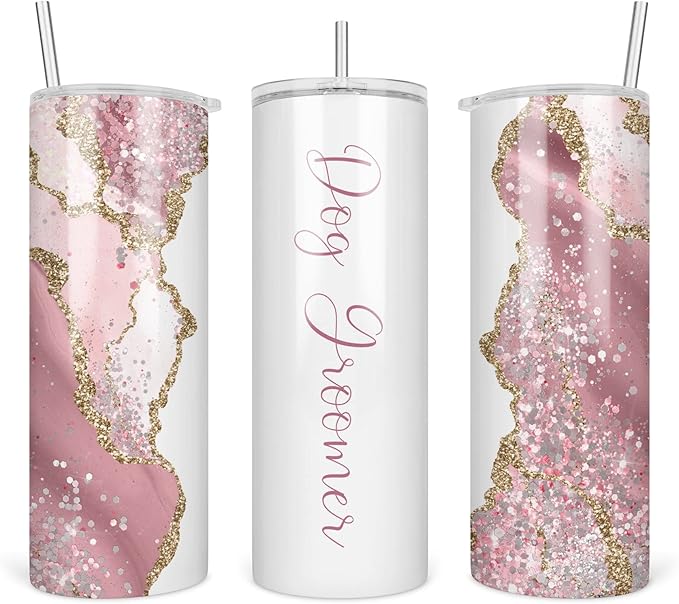 HTDesigns Dog Groomer Tumbler - Dog Groomer Gift For Woman - Gift For Dog Groomer - Funny Dog Groomer Tumbler - Dog Groomer Birthday Tumbler - Mother's Day - Birthday Gift