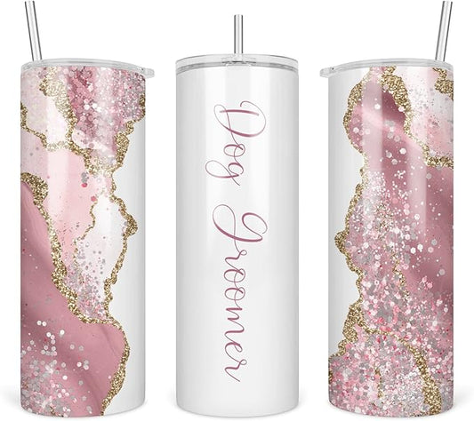 HTDesigns Dog Groomer Tumbler - Dog Groomer Gift For Woman - Gift For Dog Groomer - Funny Dog Groomer Tumbler - Dog Groomer Birthday Tumbler - Mother's Day - Birthday Gift