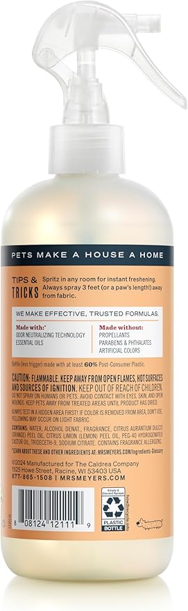 MRS. MEYER'S CLEAN DAY Pet Odor Neutralizer, Orange Blossom Scent, 16oz