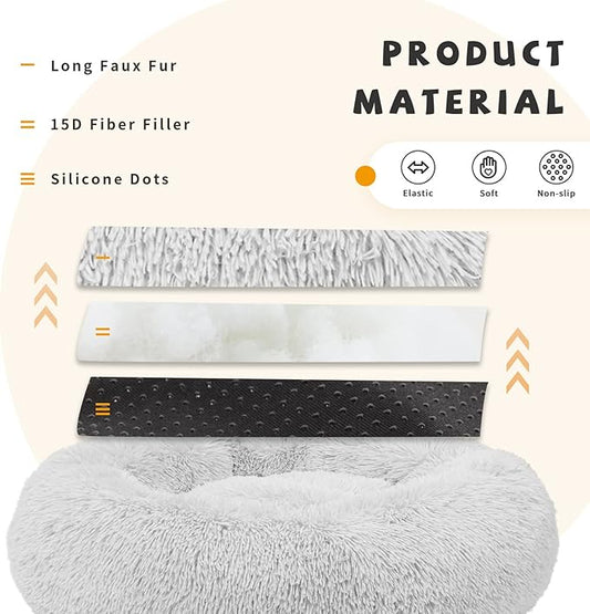 Calming Bed for Dogs 30 Inches Dog Beds for Medium Dogs Washable Anti-Anxiety Dog Beds for Medium Dogs