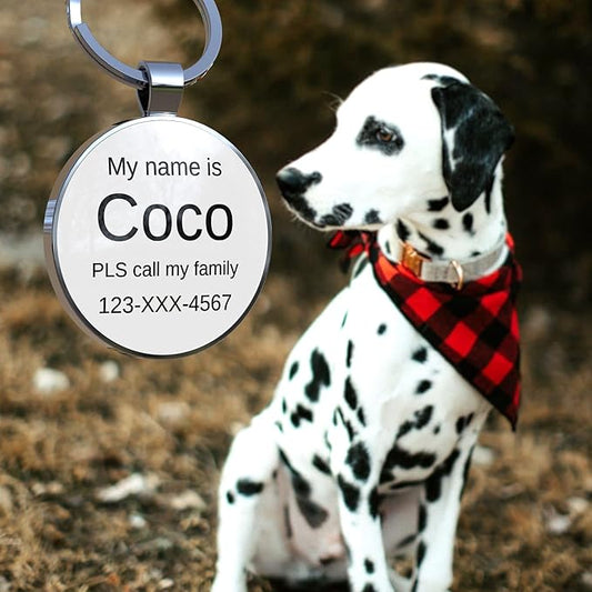 QR Code Dog Tag,Dog Tags Personalized for Pets, Custom Dog Name ID Tags Personalized Dog and Cat Tags -Free Online&Scan QR Receive Instant Location Alert Email
