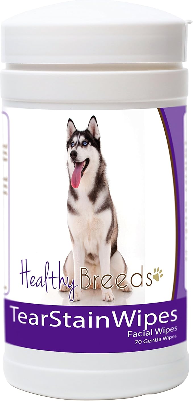 Healthy Breeds Siberian Husky Tear Stain Wipes 70 Count