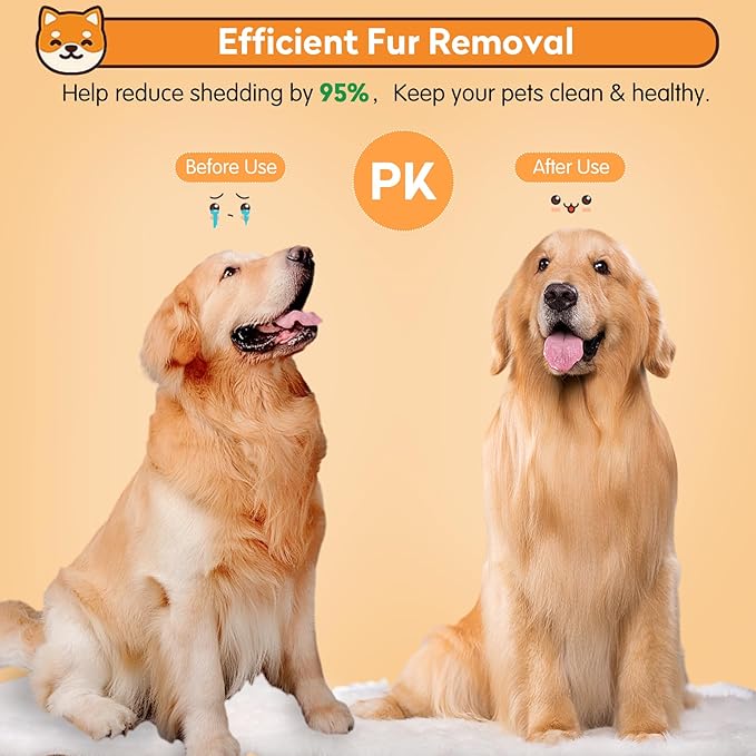 Self Cleaning Slicker Brush for Pets, Removes Loose Undercoat & Portable Comb for Long Short Haired Dogs & Cats (Gray)