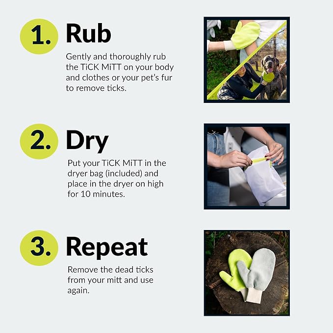 TiCK MiTT Orange Glove – Chemical-Free, Durable & Portable Outdoor and Pet Care Accessory