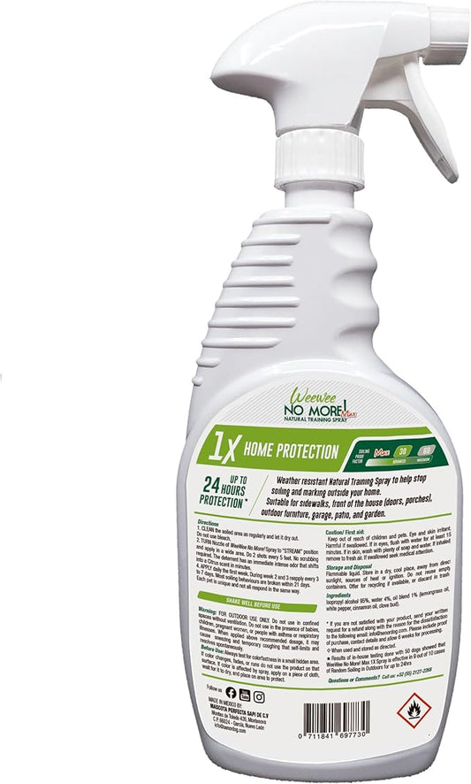 Señor Dog™ WeeWee No More! MAX 1X. Dog Training Spray for Outdoor use. Pet Safe Formula