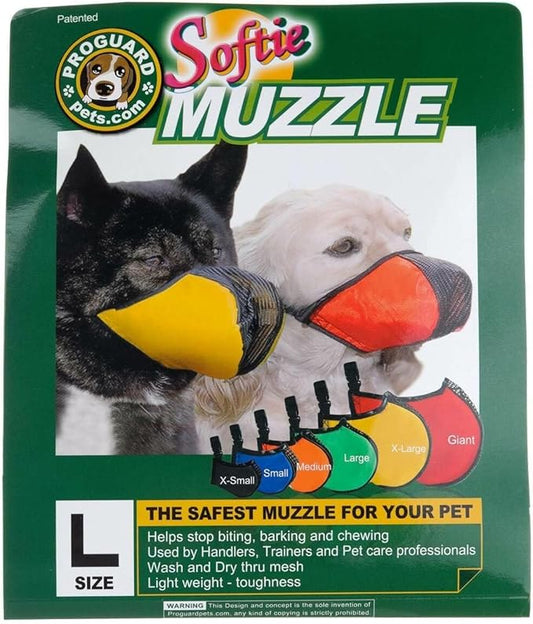 Proguard Softie Dog Muzzle,Green, Large