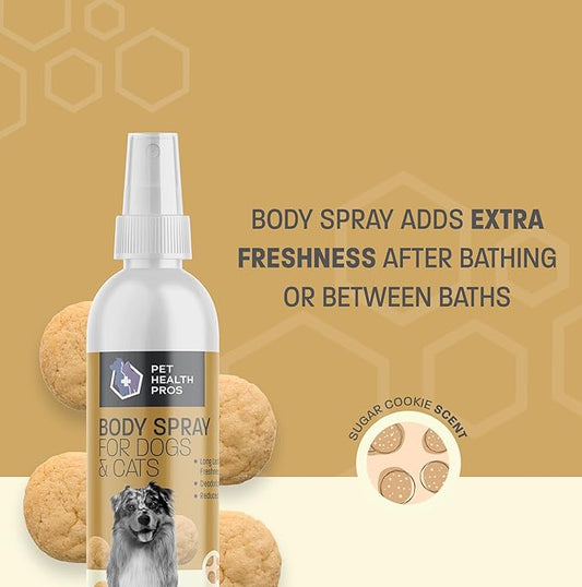 Sugar Cookie Scented Dog Deodorizing Spray for Dogs and Cats - Long Lasting Pet Cologne and Deodorizer - 8 oz