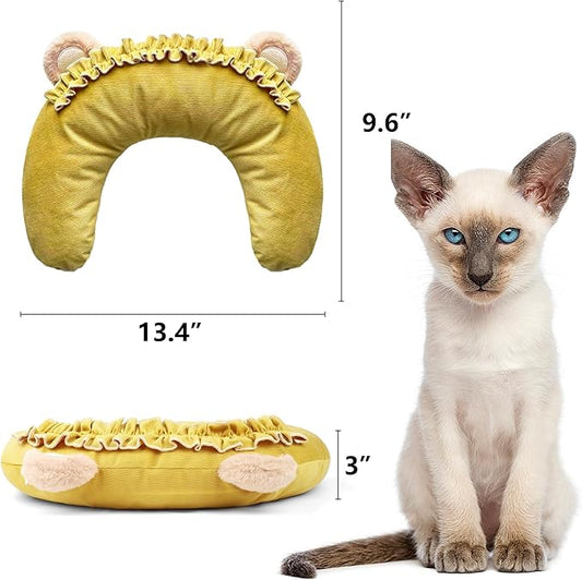 Pet Pillow for Dogs, Dog Calming Pillow, Cat Pillow, Soft Dog Neck Pillow, U-Shaped Pillow for Cat and Dog, Machine Washable Pet, Improve Pet Sleeping
