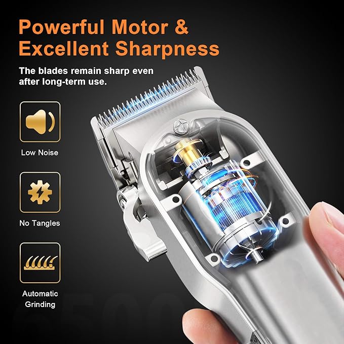 Dog Clippers for Grooming, Professional Dog Grooming Clippers, Heavy Thick Hair&Coats, Low Noise, Cordless, LED Display, Small & Large Dogs Cats, Pets and Animals