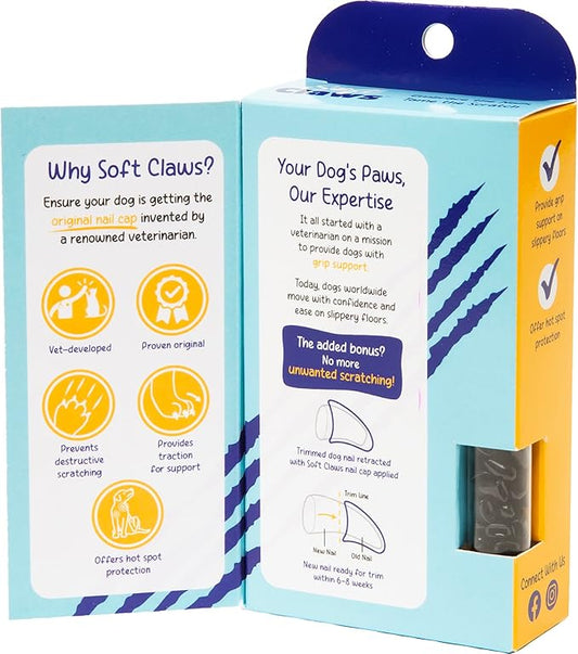 Soft Claws Canine Dog and Cat Nail Caps Take Home Kit, X-Small, Black