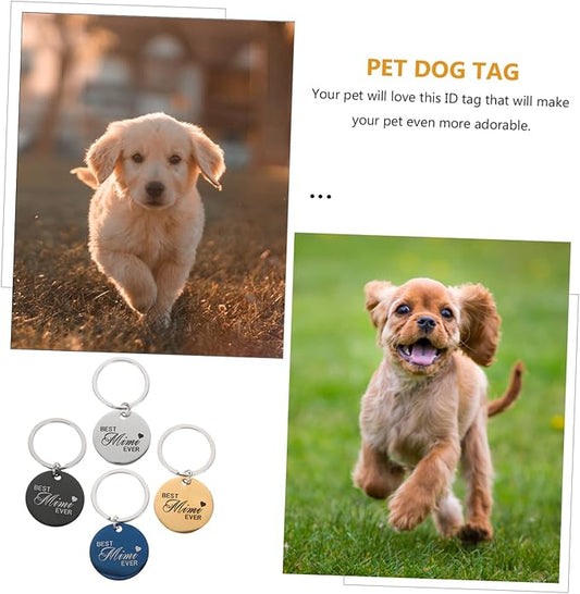BESPORTBLE 4pcs Pet Id Pet Dog Tag Cat Tags Dog Tags Engraved for Pets Dog Collar Name Plate Blank Engraved Tag Custom Dog Tags for Pets Paw Print Id Tags Claw Nameplate Stainless Steel Metal