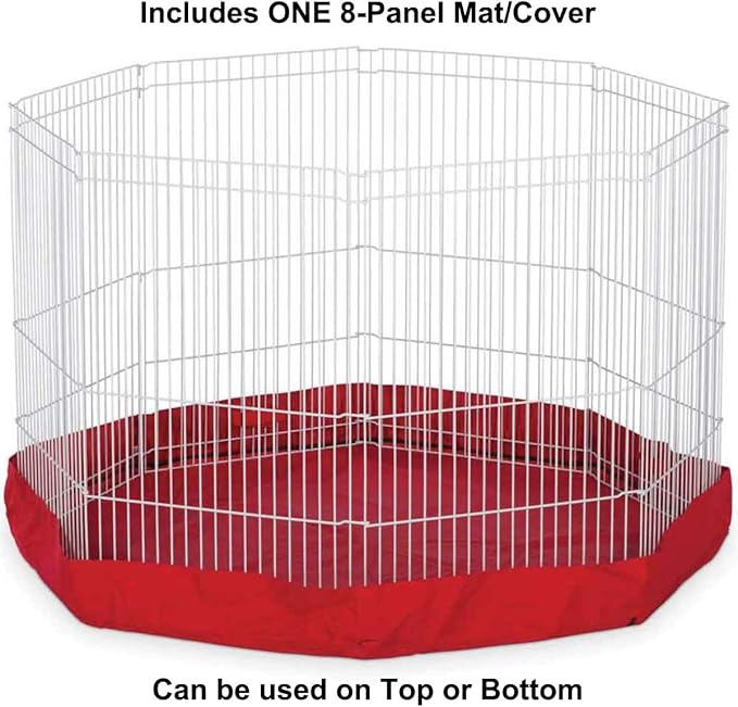 Marshall Pet Products SMR00261 Small Animal Fabric 8-Panel Play Pen Mat Cover, Colors Vary