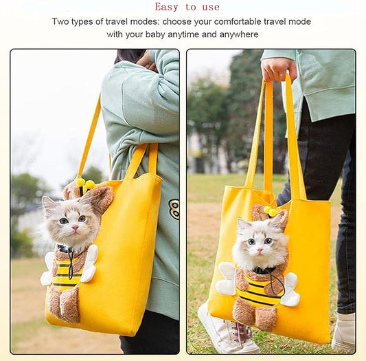 Dog and Cat Sling - Comfortable, Lightweight Pet Carrier with Head-Out Design (Small, Blue)