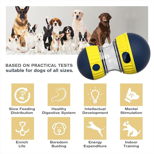 Dog Interactive Toys Indestructible Puppy Toy Adjustable Food Dispensing Treat Dispenser Dogs Puzzles Feeder Slow Feeding for Large/Medium/Small Aggressive Chewers Breed Pet Gift