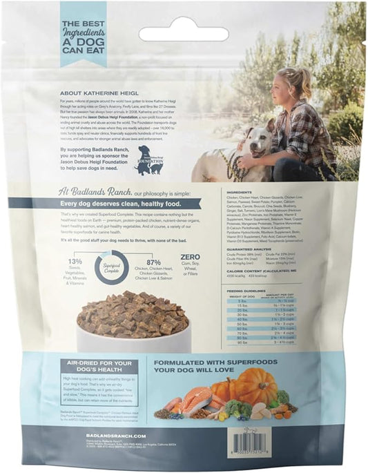 Superfood Complete, Air-Dried Adult Dog Food - High Protein, Zero Fillers, Superfood Nutrition by Katherine Heigl (11.5 oz., Premium Chicken)