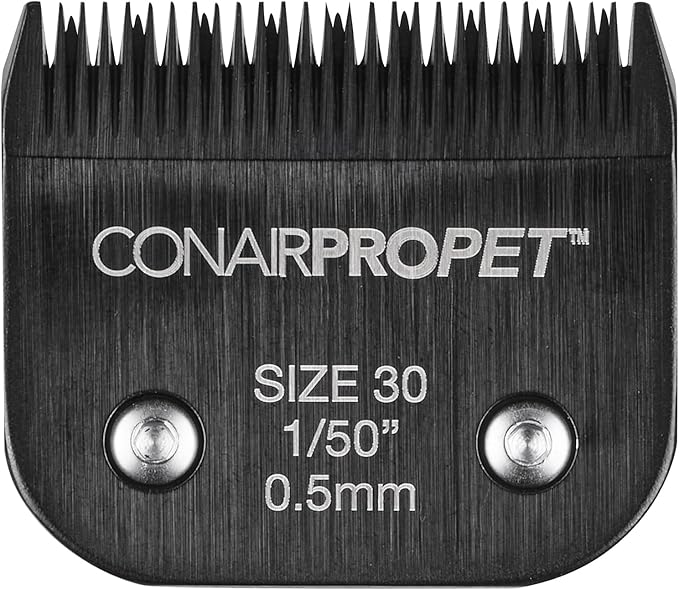 CONAIRPRO dog & cat Steel Replacement Blade (0.5mm, Size 30, 1/50" Blade Finish) - for CONAIRPRO Dog Clippers, Durable Carbon Steel Cutter, Fits all Detachable Clippers