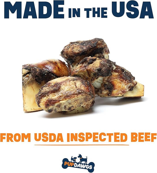 Single Ingredient Dog Bones - Made in USA - Beef Femur Bones - Natural Dog Bones for Aggressive Chewers - from USDA Inspected Beef - Hickory Smoked - Individually Wrapped (16 Piece Pack)