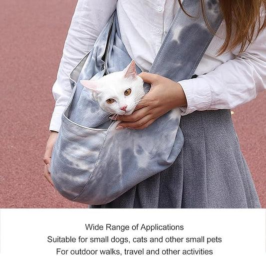 Dog and Cat Sling Carrier, Hands Reversible Pet Papoose Bag Soft Pouch and Tote Design Suitable for Puppy Small Dogs and Cats for Outdoor Travel