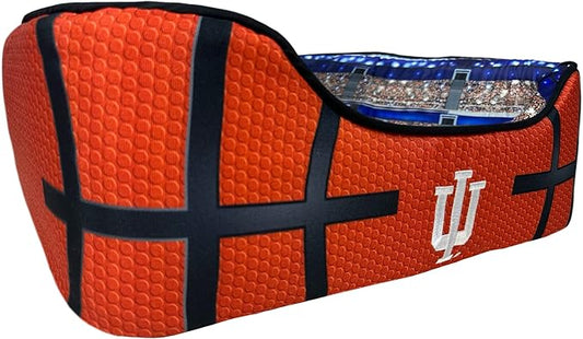NCAA Indiana Hoosiers Stadium Dog Bed, Pet Pillow Bed for Dogs, Sporty Football Dog Bed and Lounge Cushion