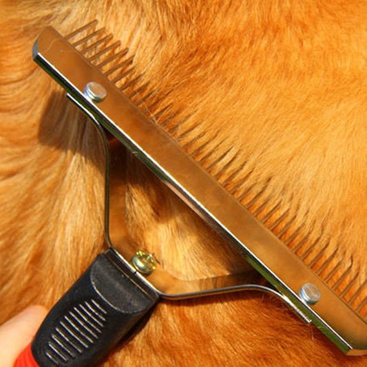 Pet Extra-Large Rake Comb Grooming Brush Deshedding Beauty Tool For Large Dogs Golden Retriever Husky German Shepherd