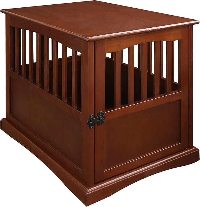 Casual Home Wooden Medium Pet Crate, End Table, Walnut , 27.50" x 20.00" x 24.00"