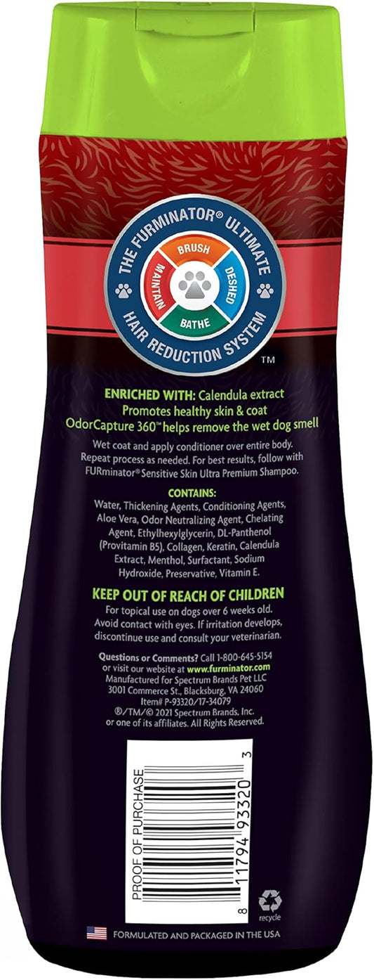 FURminator Sensitive Skin Ultra Premium Conditioner, Sensitive Skin Conditioner for Dogs Helps Reduce Itching, 16 oz