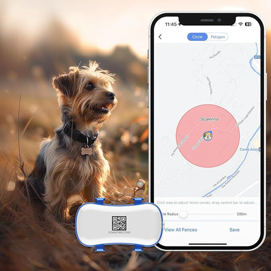 wanwaytech GPS Tracker for Dogs, Pet GPS Location, Unlimited Range, Waterproof, Smart Pet Activity Tracker