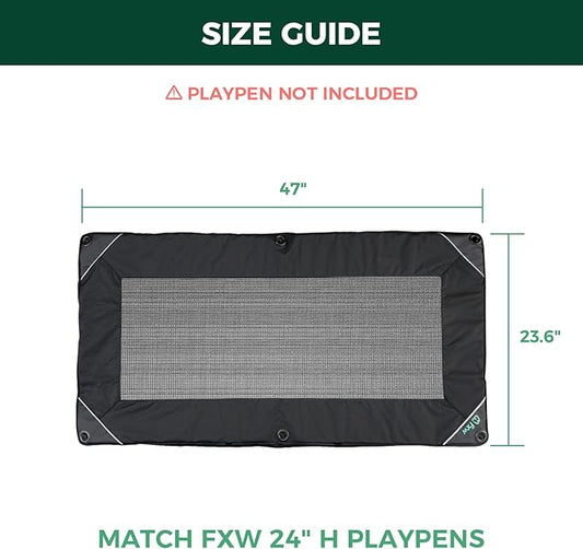 FXW Mesh Top Cover Specialized for FXW Dog Playpen (Not Suitable for Other Brands), Fits for FXW 24" H 6 Panels Homeplus/Rollick/Instant Dog Playpen│Patent Pending (Playpen not Included)
