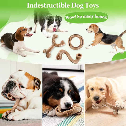 Dog Toys for Aggressive Chewers: 3 Packs Tough Dog Toy - Dog Toys for Large - Dog Chew Toys