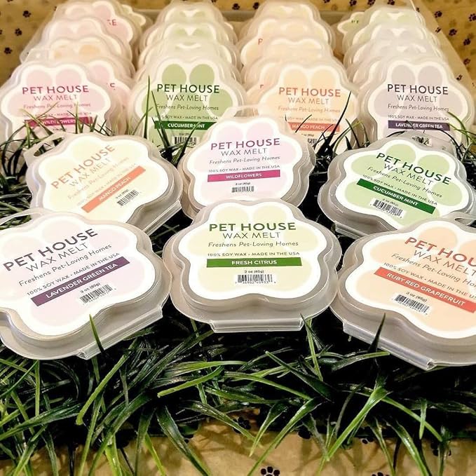 One Fur All Pet House Wax Melts - Pumpkin Spice Pack of 4 - Odor Eliminating, Long-Lasting Scented Wax Melts - Natural, Pet-Friendly