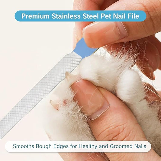 NIIIYTYB 3Pcs Dog Nail File Professional Metal Emery Boards for Dogs Cats Nail Grooming Tool for Smoothing Rough Edges Pet Filer for Large Small Breeds Puppies Toenails Safe Effective (Yellow)