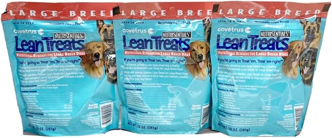 Butler Lean Treats Nutritional Rewards for Large Dogs (3 Pack), 10 oz/Large