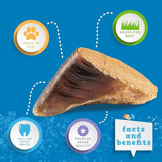 Jack&Pup Filled Cow Hooves for Dogs | Stuffed Dog Chew Hoofs | Natural Dog Chews Cow Hoofs for Dogs (Peanut Butter - 1 Bone)
