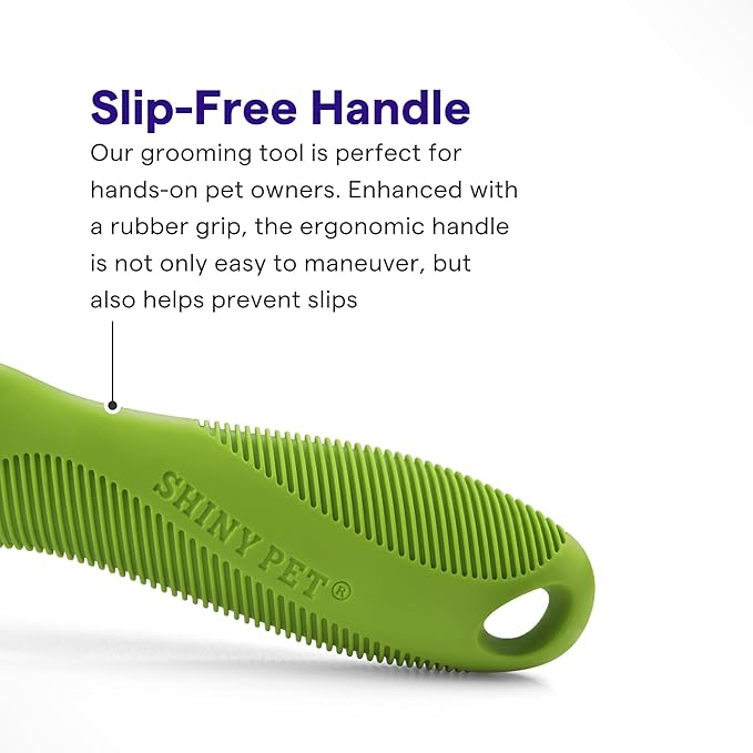 Detangling Pet Comb for Dogs & Cats - Detangler Grooming Tool with Long & Short Stainless Steel Metal Teeth for Dematting Matted Fur, Combing Out Knots, Removing Tangles from Undercoat - Ebook Guide