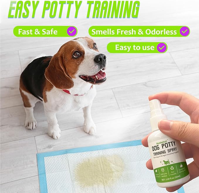 Dog Potty Training Spray & Dog Deodorant Spray, Assisted Puppy Potty Training,Eliminate Dog Urine Odor, 1.69 Fl Oz Spray Set (1.69 Fl Oz Spray Set)