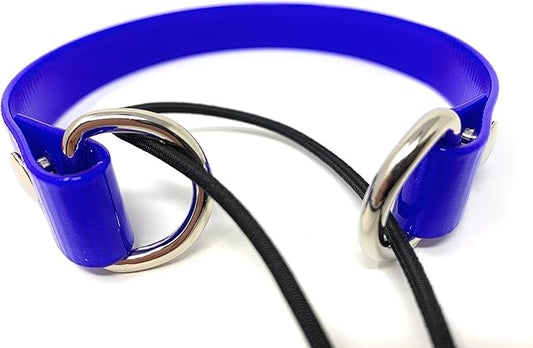 Sparky Pet Co - ECollar Replacement Strap - Bungee Dog Collar - Waterproof - Adjustable - Secure Nexus Wheel Lock - for Electronic Training & Invisible Fence Systems - 1" (Blue)