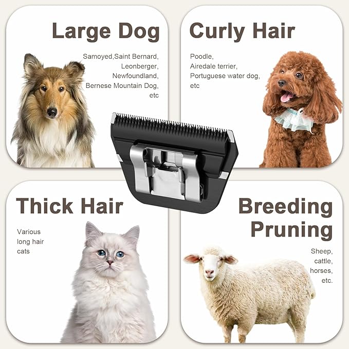 30 Wide Blades for Dog Grooming,Compatible with Andis,Oster A5,Wahl km10 Clippers,Cutting Length 1/50",2 Pack (Black)