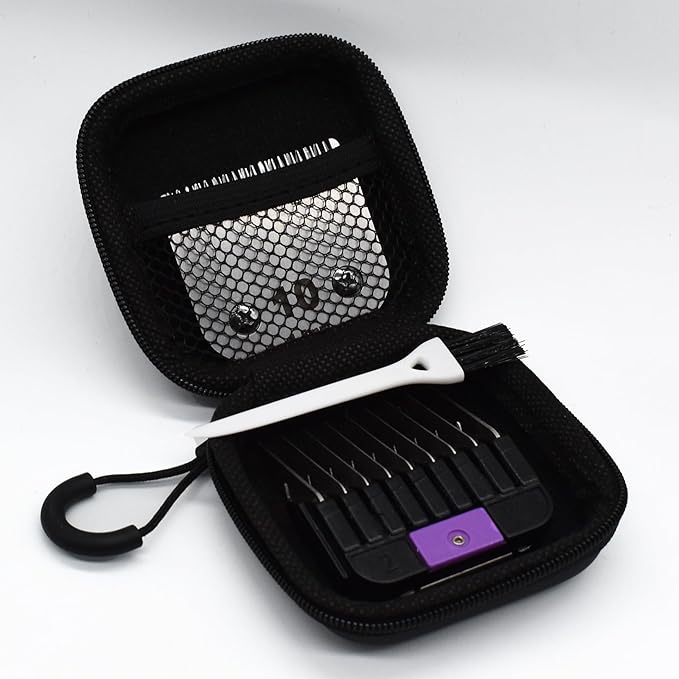 Professional A5 Style Animal Clipper Stainless Steel Color-Coded Snap-on Attachment Guard Guide Comb, 1/8"-1" Compatible with Wahl KM Series Oster A5 Andis Detachable Blade Pet Groomers (#2 - 1/4")