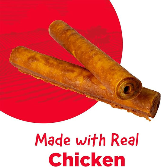 Rawhide Free Dog Chews, Made with Real Chicken, for Large Sized Dogs, 7 Count