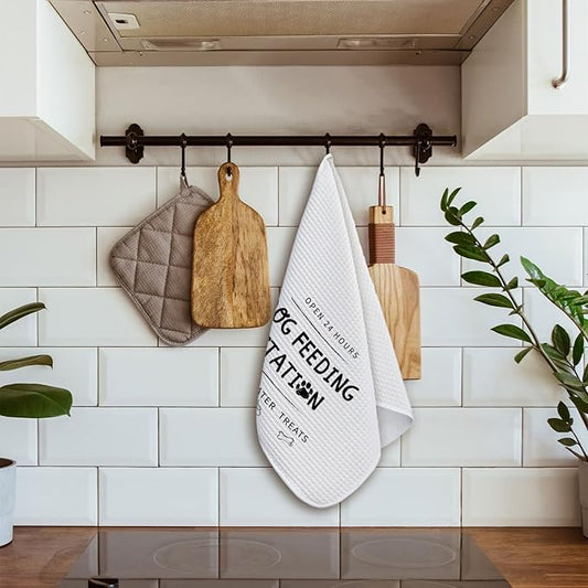 Dog Kitchen Towels, Dog Lover Mom Gifts for Women Dish Towels for Kitchen Drying, Puppy Pet Lover Gifts Hand Towels for Bathroom, 16x24 Inch