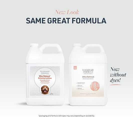 Veterinary Formula Smart Coat Complex Ultra Oatmeal Moisturizing Conditioner for Dogs, 128 Fl oz / 1 Gal – w/ Colloidal Oatmeal & Jojoba – Leaves Coat Soft, Shiny, Hydrated, Strong, Long-Lasting Scent