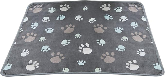 UTTPLL Blankets Super Soft & Warm Fleece Flannel Pet Blanket Cats Dogs Cute Paw Print Pet Throw Puppy Blankets Fleece Grey Paw Small