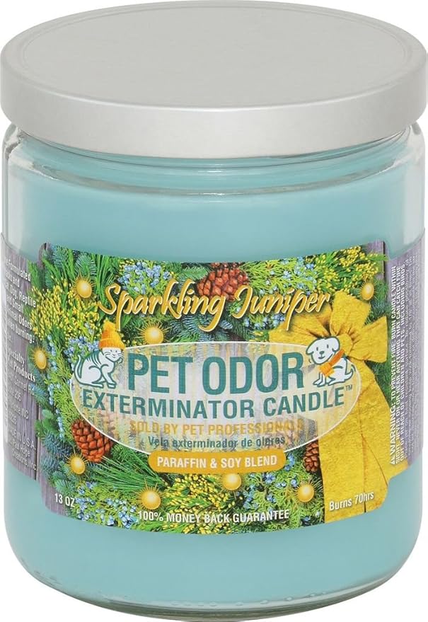 Pet Odor Exterminator Candle Sparkling Juniper 13oz