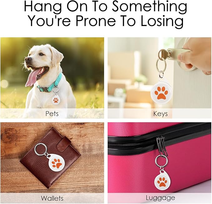 QR Code Dog Tag, Smart ID Tags, Dog Tags Personalized Lightweight Silent ID Tag for Kids Pets Bags Keys, Orange