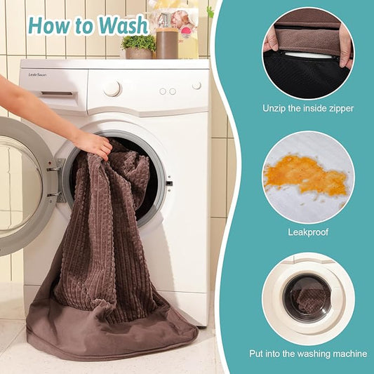 Orthopedic Dog Bed for Small Dogs,Waterproof Dog Sofa Beds with Sides, Supportive Foam Pet Couch Bed with Removable Washable Cover,Waterproof Lining and Nonskid Bottom,Brown(30" L x 20" W x 7.5" Th)