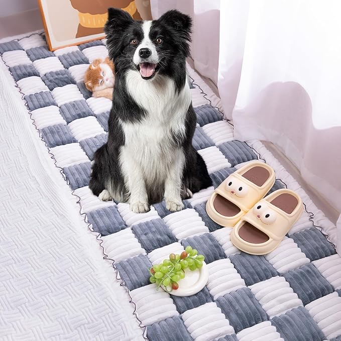 Pet Couch Cover, Couch Cover for Dogs Washable,Durable Pet Couch Covers for Sofa,Pet Friendly Sofa Protector, Large Dog Furniture Shield, Easy Clean Dog Couch Cover(27.6X82.7In,Gray)