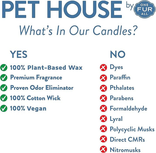 One Fur All Value Pack, Pet Candles, Room Spray and Car Air Freshener, Plant-Based Scented Pet Odor Candles and Long Lasting Air Fresheners - Apple Cider