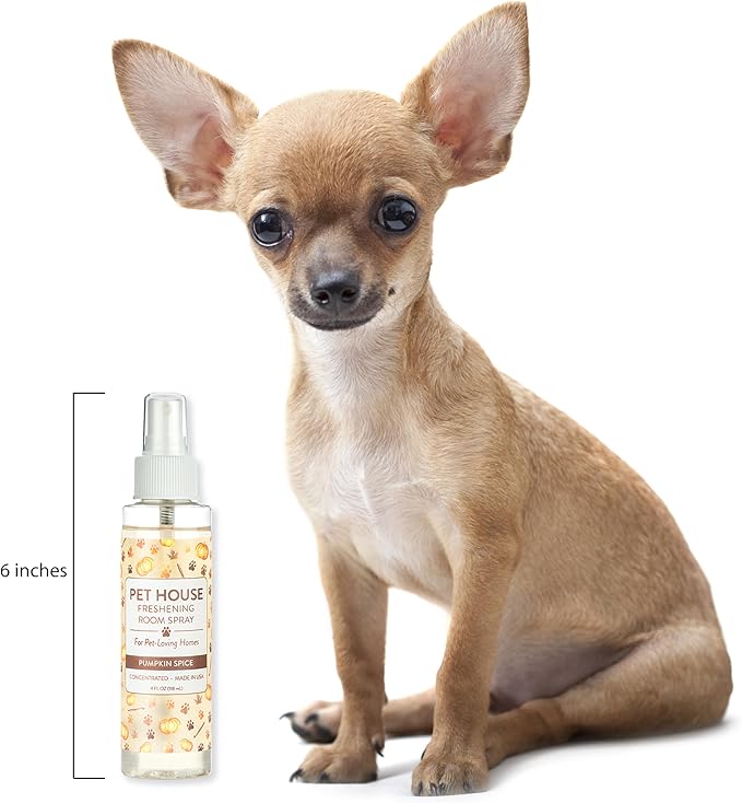 One Fur All Pet House Freshening Room Spray - Pumpkin Spice - Concentrated Air Freshener - Non-Toxic & Pet-Friendly Air Freshener - Pet Odor Eliminator Room Spray