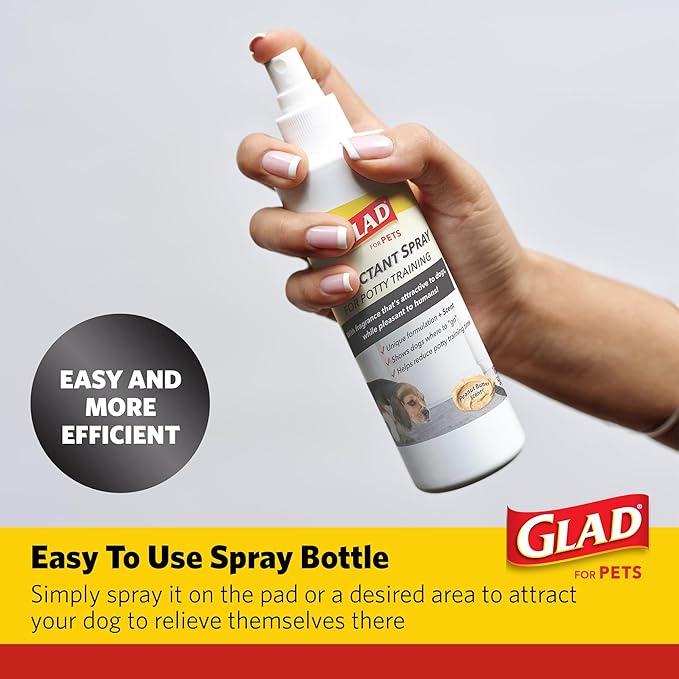 Glad for Pets Attractant Spray for Potty Training Dogs & Puppies, Peanut Butter Scent - Effective Dog Potty Training Spray, Indoor or Outdoor Dog Potty Training Aid, 16oz - 6 Pack