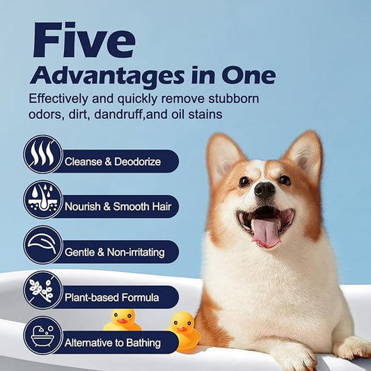 Pet Glove Wipes for Dogs, Dog Cleaning Gloves with Coconut Scented, Dual-Sided Pet Gloves Grooming for Cats with Wipes, Dog Cleaning Gloves Wipes for Daily Care and Travel, 6 Count